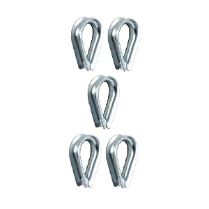 mild steel galvanized thimble for wire ropes - rigging for wire ropes of all sizes - ideal to retain the natural shape of the loop and protect wire rope from any damage 10mm 5pc