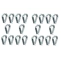 Mild Steel Galvanized Thimble for Wire Ropes - Rigging for Wire Ropes of all Sizes - Ideal to retain the natural shape of the loop and protect Wire rope from any Damage (5mm/6mm, 20pc)