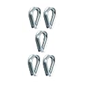 Mild Steel Galvanized Thimble for Wire Ropes - Rigging for Wire Ropes of all Sizes - Ideal to retain the natural shape of the loop and protect Wire rope from any Damage (16mm, 5pc)