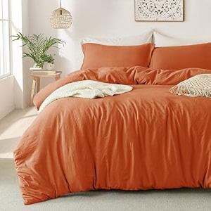 mildly duvet cover full ultra soft comforter cover set 3pcs burnt orange