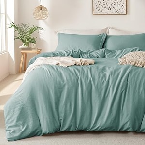 mildly duvet cover king ultra soft comforter cover set 3pcs teal