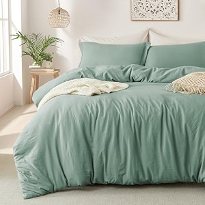 mildly duvet cover king ultra soft comforter cover set 3pcs sage green