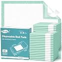 MILDPLUS Bed Pads with Adhesive Strips 30''X36'', 30 Count Chucks Disposable Underpads Extra Large Thicker Incontinence Pads for Unisex Adult, Senior, Kids and Pet (with Adhesive) (Pack of 6)