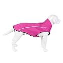 Mile High Life Dog Raincoat, Adjustable Waterproof Reflective Rain Jacket for Small Medium Large Dogs, Lightweight Breathable Pet Rain Coat with Leash Hole(Hot Pink,S Chest 22-25")