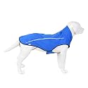 Mile High Life Dog Raincoat, Adjustable Waterproof Reflective Rain Jacket for Small Medium Large Dogs, Lightweight Breathable Pet Rain Coat with Leash Hole(Blue,XXS Chest 16-19")