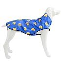 Mile High Life Dog Raincoat, Adjustable Waterproof Reflective Rain Jacket for Small Medium Large Dogs, Lightweight Breathable Pet Rain Coat with Leash Hole(Blue Duck,M Chest 26-32")