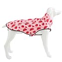 Mile High Life Dog Raincoat, Adjustable Waterproof Reflective Rain Jacket for Small Medium Large Dogs, Lightweight Breathable Pet Rain Coat with Leash Hole(Pink Watermelon,L Chest 32-40")