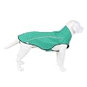 Mile High Life Dog Raincoat, Adjustable Waterproof Reflective Rain Jacket for Small Medium Large Dogs, Lightweight Breathable Pet Rain Coat with Leash Hole(Green,M Chest 26-32")
