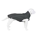 Mile High Life Dog Raincoat, Adjustable Waterproof Reflective Rain Jacket for Small Medium Large Dogs, Lightweight Breathable Pet Rain Coat with Leash Hole(Dark Gray,M Chest 26-32")