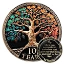 MilestoneMint 10 Year Sobriety Coin, Tree of Life, AA Coins and Medallions