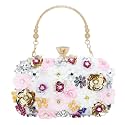 Women Clutch Purse Flower Evening Handbag Chain Shoulder Bag