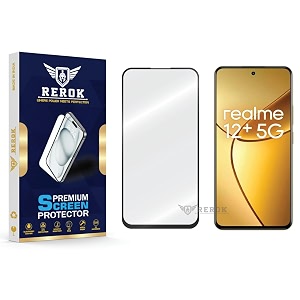 military-grade tempered glass screen protector compatible with realme 12 plus 5g pack of 1  edge-to-edge oleophobic case friendly easy installation kit