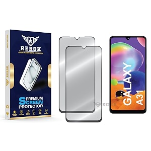 military-grade tempered glass screen protector compatible with samsung galaxy a31 pack of 2  edge-to-edge oleophobic case friendly easy installation kit