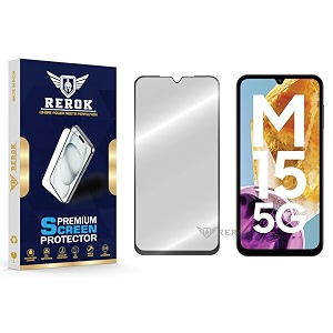 military-grade tempered glass screen protector compatible with samsung galaxy m15 5g pack of 1  edge-to-edge oleophobic case friendly easy installation kit
