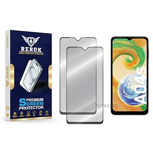 military-grade tempered glass screen protector compatible with samsung galaxy a04s pack of 2  edge-to-edge oleophobic case friendly easy installation kit
