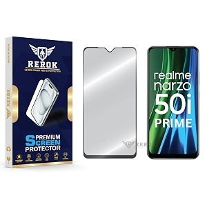 military-grade tempered glass screen protector compatible with realme narzo 50i prime pack of 1  edge-to-edge oleophobic case friendly easy installation kit