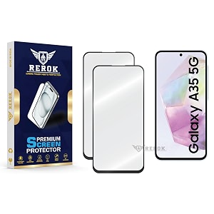 military-grade tempered glass screen protector compatible with samsung galaxy a35 5g pack of 2  edge-to-edge oleophobic case friendly easy installation kit