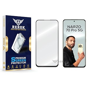 military-grade tempered glass screen protector compatible with realme narzo 70 pro 5g pack of 1  edge-to-edge oleophobic case friendly easy installation kit