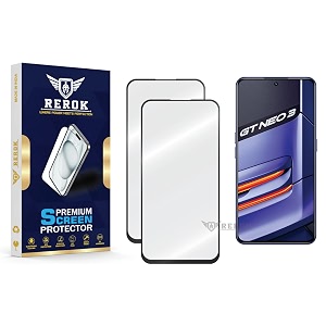 military-grade tempered glass screen protector compatible with realme gt neo 3 pack of 2  edge-to-edge oleophobic case friendly easy installation kit