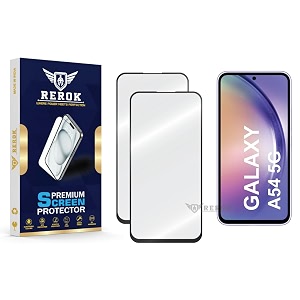 military-grade tempered glass screen protector compatible with samsung galaxy a54 5g pack of 2  edge-to-edge oleophobic case friendly easy installation kit