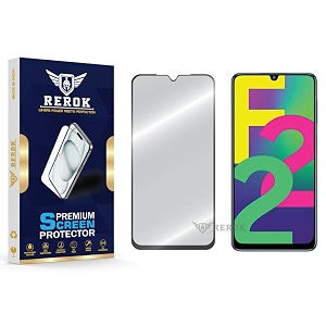 military-grade tempered glass screen protector compatible with samsung galaxy f22 4g pack of 1  edge-to-edge oleophobic case friendly easy installation kit