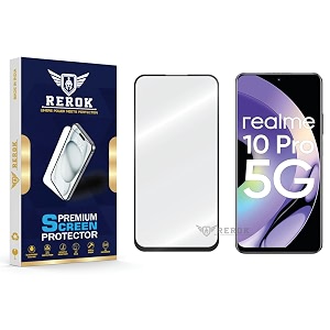 military-grade tempered glass screen protector compatible with realme 10 pro 5g pack of 1  edge-to-edge oleophobic case friendly easy installation kit