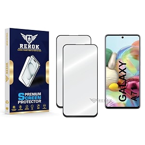 military-grade tempered glass screen protector compatible with samsung galaxy a71 pack of 2  edge-to-edge oleophobic case friendly easy installation kit