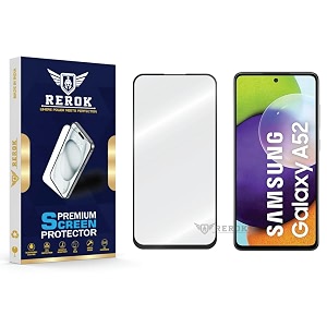 military-grade tempered glass screen protector compatible with samsung galaxy a52 pack of 1  edge-to-edge oleophobic case friendly easy installation kit