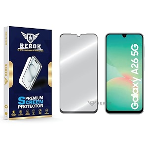 military-grade tempered glass screen protector compatible with samsung galaxy a26 5g pack of 1  edge-to-edge oleophobic case friendly easy installation kit