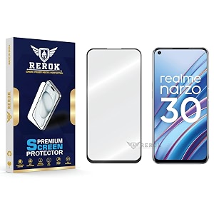 military-grade tempered glass screen protector compatible with realme narzo 30 pack of 1  edge-to-edge oleophobic case friendly easy installation kit