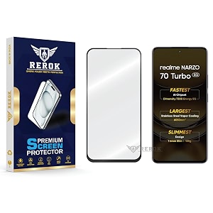 military-grade tempered glass screen protector compatible with realme narzo 70 turbo 5g pack of 1  edge-to-edge oleophobic case friendly easy installation kit