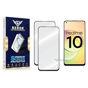 military-grade tempered glass screen protector compatible with realme 10 pack of 2  edge-to-edge oleophobic case friendly easy installation kit