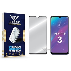 military-grade tempered glass screen protector compatible with realme 3 pack of 1  edge-to-edge oleophobic case friendly easy installation kit