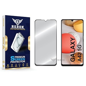 military-grade tempered glass screen protector compatible with samsung galaxy a42 5g pack of 1  edge-to-edge oleophobic case friendly easy installation kit