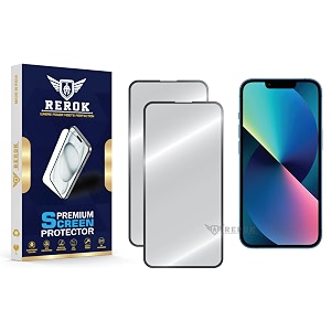military-grade tempered glass screen protector for iphone 13 pack of 2  hd clear edge-to-edge coverage scratch resistant case friendly with easy installation kit