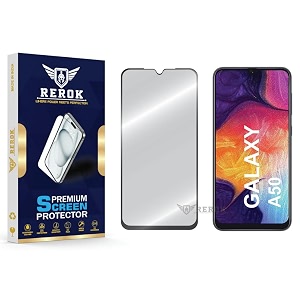military-grade tempered glass screen protector compatible with samsung galaxy a50 pack of 1  edge-to-edge oleophobic case friendly easy installation kit