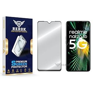 military-grade tempered glass screen protector compatible with realme narzo 50 5g pack of 1  edge-to-edge oleophobic case friendly easy installation kit