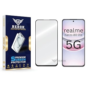 military-grade tempered glass screen protector compatible with realme narzo 80 lite 5g pack of 1  edge-to-edge oleophobic case friendly easy installation kit