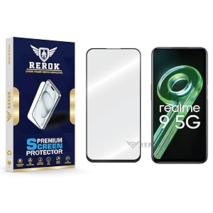 military-grade tempered glass screen protector compatible with realme 9 5g pack of 1  edge-to-edge oleophobic case friendly easy installation kit