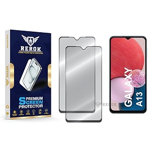 military-grade tempered glass screen protector compatible with samsung galaxy a13 4g pack of 2  edge-to-edge oleophobic case friendly easy installation kit