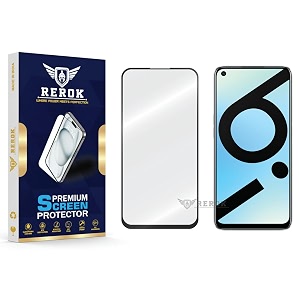 military-grade tempered glass screen protector compatible with realme 6i pack of 1  edge-to-edge oleophobic case friendly easy installation kit