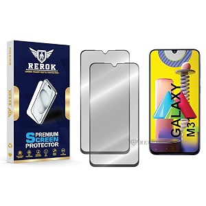military-grade tempered glass screen protector compatible with samsung galaxy m31 pack of 2  edge-to-edge oleophobic case friendly easy installation kit
