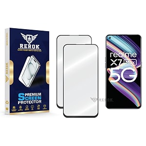 military-grade tempered glass screen protector compatible with realme x7 max 5g pack of 2  edge-to-edge oleophobic case friendly easy installation kit