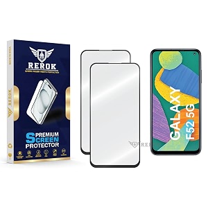 military-grade tempered glass screen protector compatible with samsung galaxy f52 5g pack of 2  edge-to-edge oleophobic case friendly easy installation kit