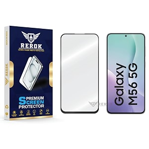 military-grade tempered glass screen protector compatible with samsung galaxy m56 5g pack of 1  edge-to-edge oleophobic case friendly easy installation kit
