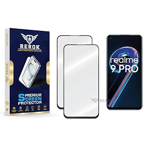 military-grade tempered glass screen protector compatible with realme 9 pro pack of 2  edge-to-edge oleophobic case friendly easy installation kit