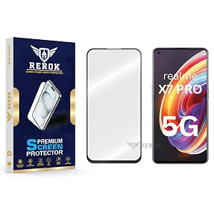 military-grade tempered glass screen protector compatible with realme x7 pro 5g pack of 1  edge-to-edge oleophobic case friendly easy installation kit