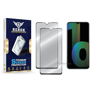 military-grade tempered glass screen protector compatible with realme narzo 10 pack of 2  edge-to-edge oleophobic case friendly easy installation kit