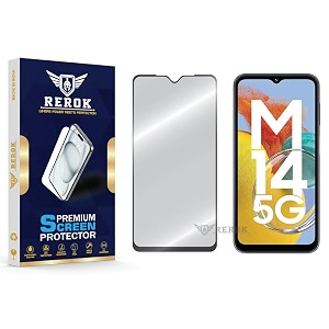 military-grade tempered glass screen protector compatible with samsung galaxy m14 5g pack of 1  edge-to-edge oleophobic case friendly easy installation kit