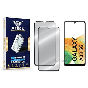 military-grade tempered glass screen protector compatible with samsung galaxy a33 5g pack of 2  edge-to-edge oleophobic case friendly easy installation kit